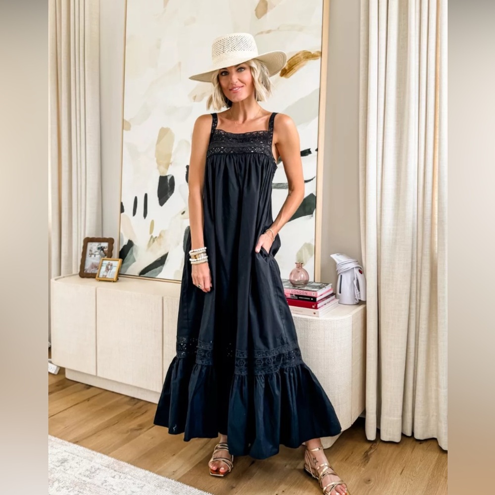 J. Crew Athena Maxi Dress CA657 Black NWT XL - Picture 3 of 12